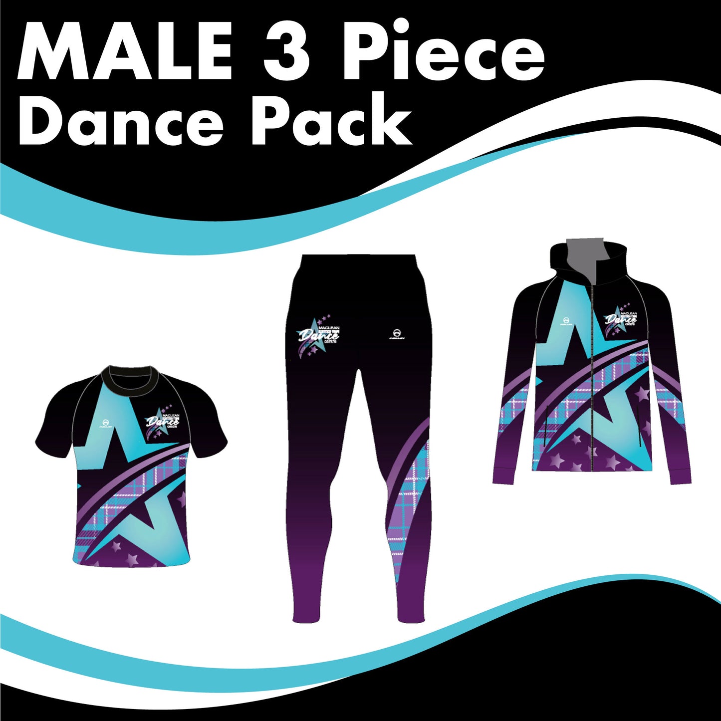 MACLEAN Scottish Town Dance MALE 3 GARMENT DANCE PACK