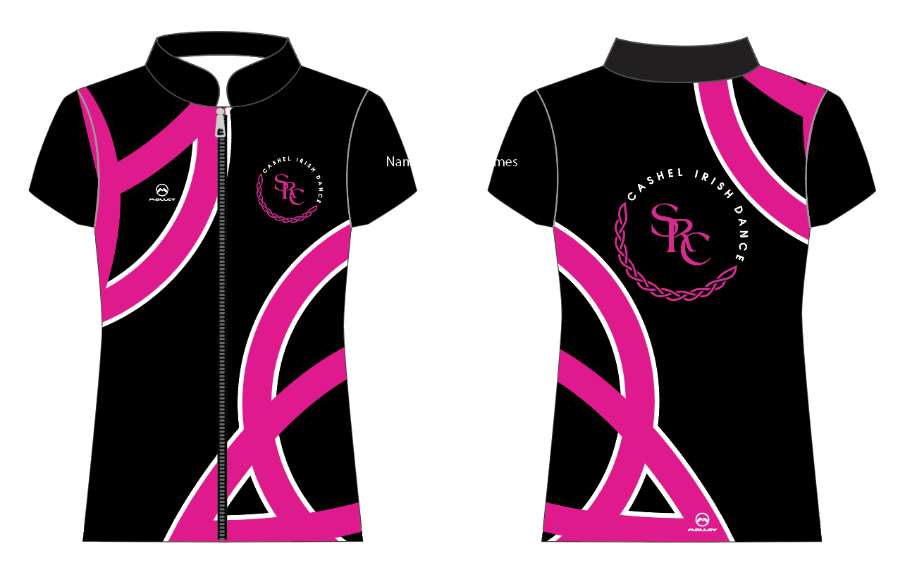 Scoil Rince Cashel Irish Dance Zip Jig Top