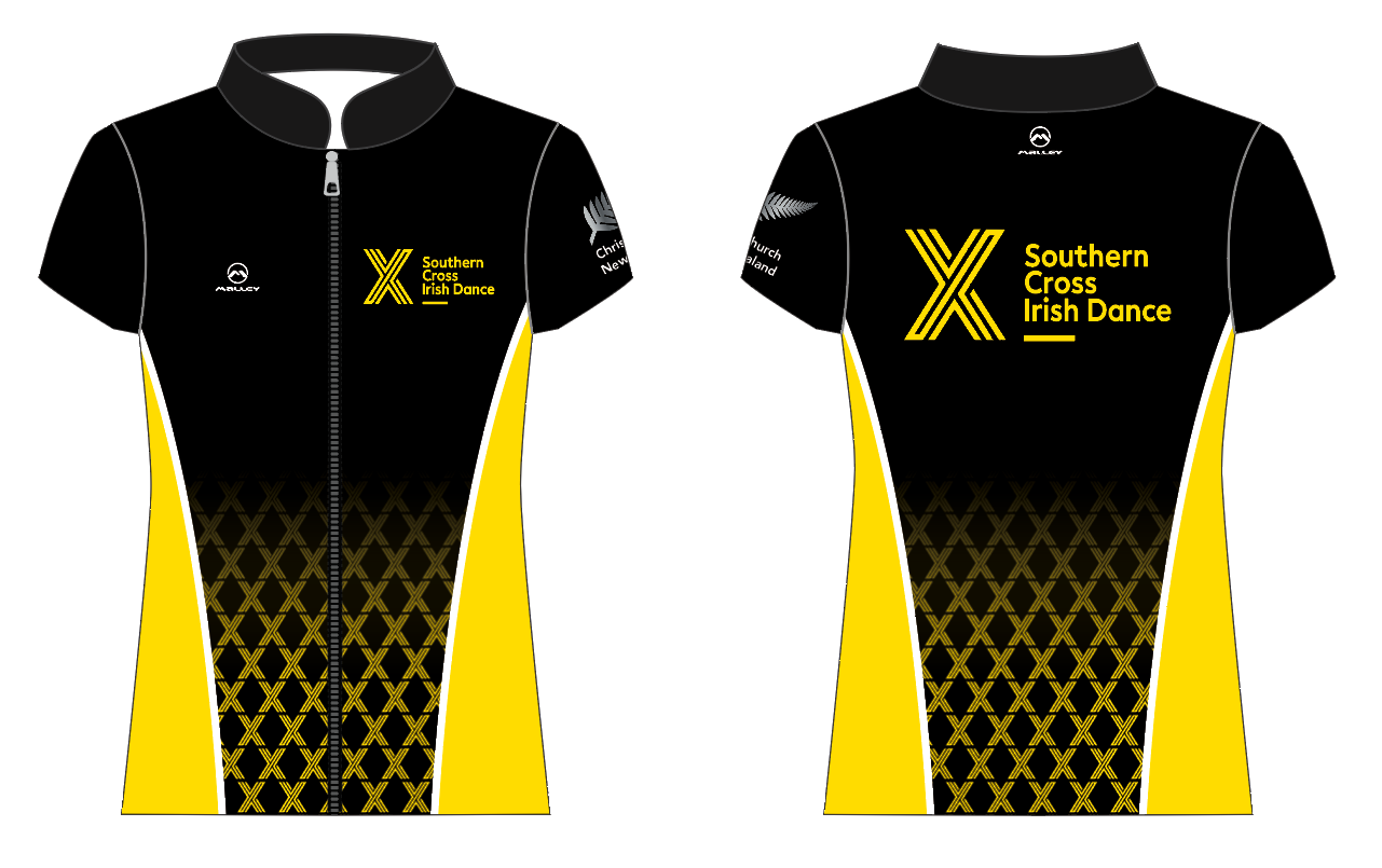 Southern Cross Irish Dance Zip Jig Top NZ SP